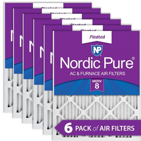 FILTER 13X25X1 MERV 8 MPR 800 6 PIECES ACTUAL SIZE 125 X 245 X 075 MADE IN THE USA F